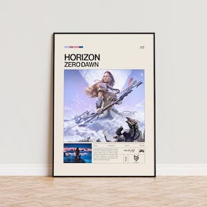 Horizon Zero Dawn Poster, Video Game Poster, Minimalist Game Print, Gaming Room Poster, Gamer Gift, Gaming Print Poster, Gaming Wall Art