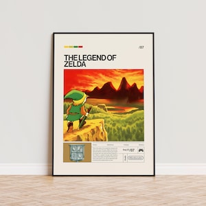 The Legend of Zelda Poster, Video Game Poster, Minimalist Game Print, Gaming Room Poster, Gamer Gift, Gaming Print Poster, Gaming Wall Art