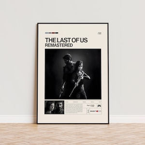 The Last of Us Remastered Poster, Video Game Poster, Minimalist Game Print, Gaming Room Poster, Gamer Gift, Gaming Print Poster