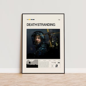 Death Stranding Poster, Video Game Poster, Minimalist Game Print, Gaming Room Poster, Gamer Gift, Gaming Print Poster, Gaming Wall Art
