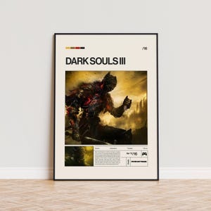 Dark Souls III Poster, Video Game Poster, Minimalist Game Print, Gaming Room Poster, Gamer Gift, Gaming Print Poster, Gaming Wall Art