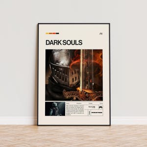 Dark Souls Poster, Video Game Poster, Minimalist Game Print, Gaming Room Poster, Gamer Gift, Gaming Print Poster, Gaming Wall Art