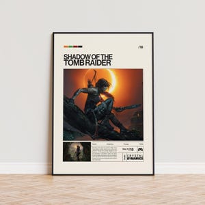 Shadow of the Tomb Raider Poster, Video Game Poster, Minimalist Game Print, Gaming Room Poster, Gamer Gift, Gaming Print Poster