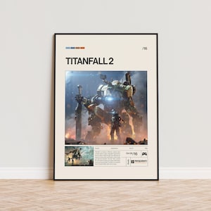 Titanfall 2 Poster, Video Game Poster, Minimalist Game Print, Gaming Room Poster, Gamer Gift, Gaming Print Poster, Gaming Wall Art