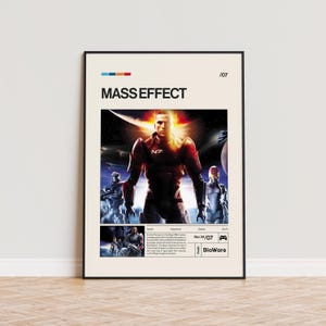 Mass Effect Poster, Video Game Poster, Minimalist Game Print, Gaming Room Poster, Gamer Gift, Gaming Print Poster, Gaming Wall Art