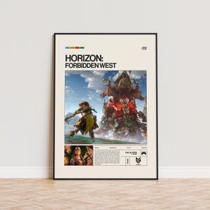 Horizon - Forbidden West Poster, Video Game Poster, Minimalist Game Print, Gaming Room Poster, Gamer Gift, Gaming Print Poster