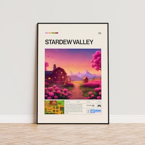 Stardew Valley Poster, Video Game Poster, Minimalist Game Print, Gaming Room Poster, Gamer Gift, Gaming Print Poster, Gaming Wall Art