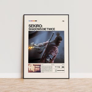 Sekiro - Shadows Die Twice Poster, Video Game Poster, Minimalist Game Print, Gaming Room Poster, Gamer Gift, Gaming Print Poster