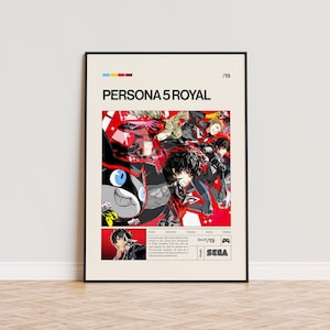 Persona 5 Royal Poster, Video Game Poster, Minimalist Game Print, Gaming Room Poster, Gamer Gift, Gaming Print Poster, Gaming Wall Art