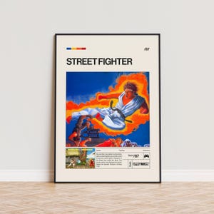 Street Fighter Poster, Video Game Poster, Minimalist Game Print, Gaming Room Poster, Gamer Gift, Gaming Print Poster, Gaming Wall Art