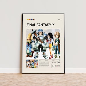 Final Fantasy IX Poster, Video Game Poster, Minimalist Game Print, Gaming Room Poster, Gamer Gift, Gaming Print Poster, Gaming Wall Art