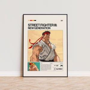 Street Fighter III - New Generation Poster, Video Game Poster, Minimalist Game Print, Gaming Room Poster, Gamer Gift, Gaming Print Poster