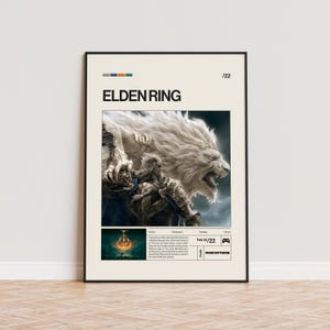 Elden Ring Poster, Video Game Poster, Minimalist Game Print, Gaming Room Poster, Gamer Gift, Gaming Print Poster, Gaming Wall Art