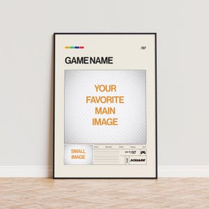 Custom Gaming Poster, Video Game Poster, Minimalist Game Print, Gaming Room Poster, Gamer Gift, Gaming Print Poster, Gaming Wall Art