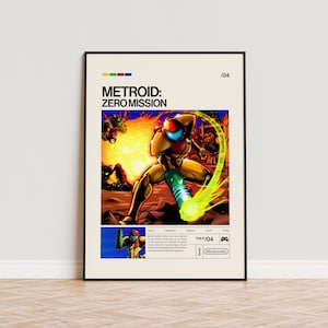 Metroid Zero Mission Poster, Video Game Poster, Minimalist Game Print, Gaming Room Poster, Gamer Gift, Gaming Print Poster, Gaming Wall Art