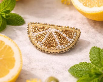 Lemon Slice Brooch