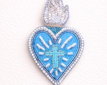 Sacred heart brooch