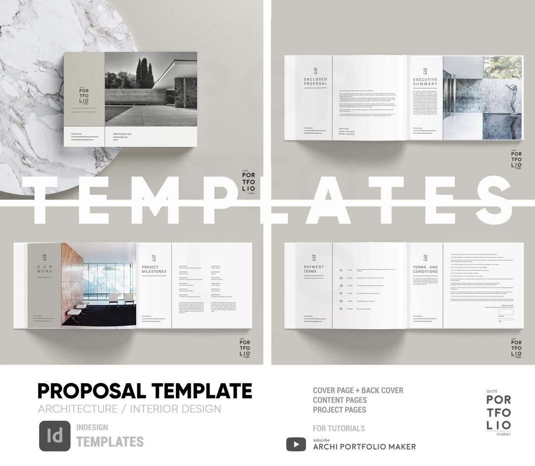 Architectural & Interior Design Proposal Template - Etsy