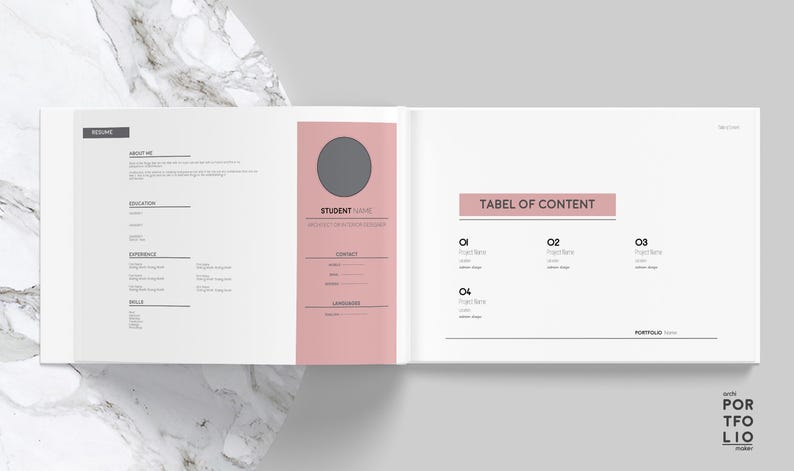 Experience Section In Portfolio Architectural & Interior Design Portfolio Template 1 - Etsy
