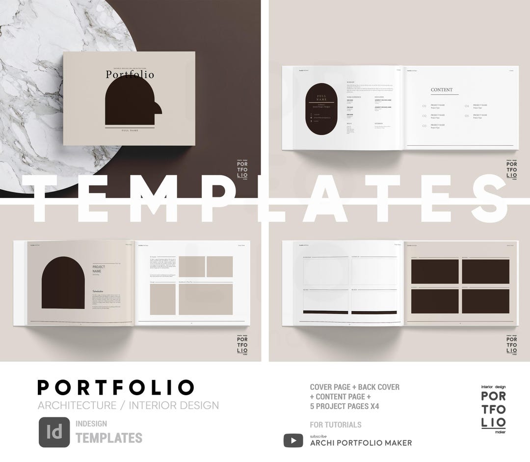 Interior Design Portfolio Template 3 - Etsy