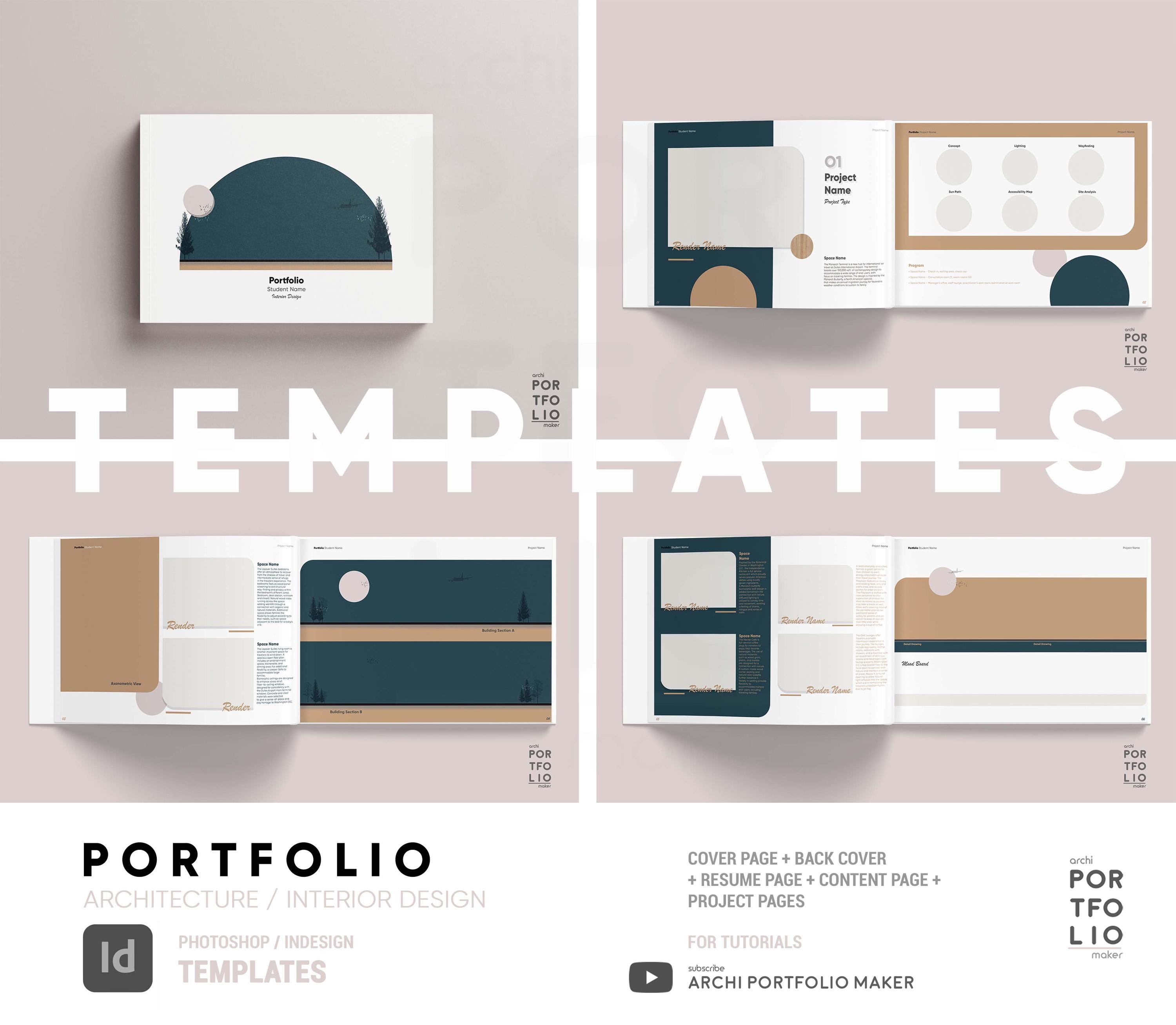 Interior Design Portfolio Template 1 - Etsy