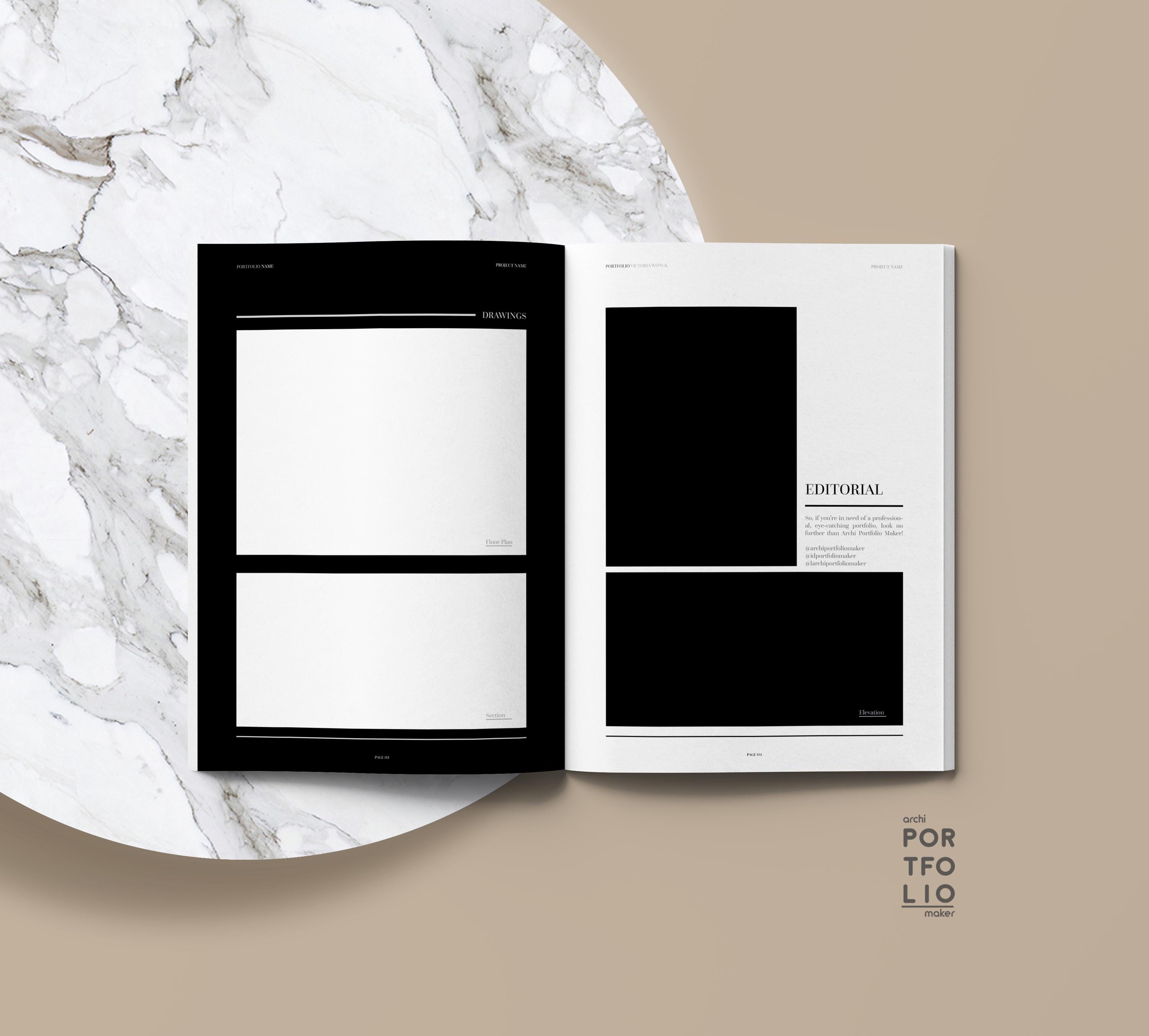 Interior Design Portfolio Template 4 - Etsy