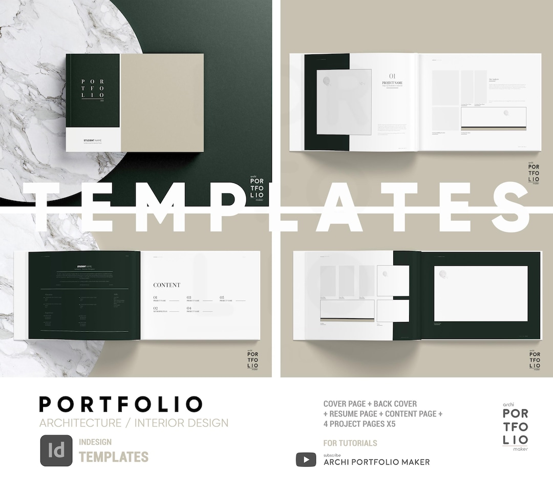 Architektur & Innendesign Portfolio Vorlage 13 - Etsy.de