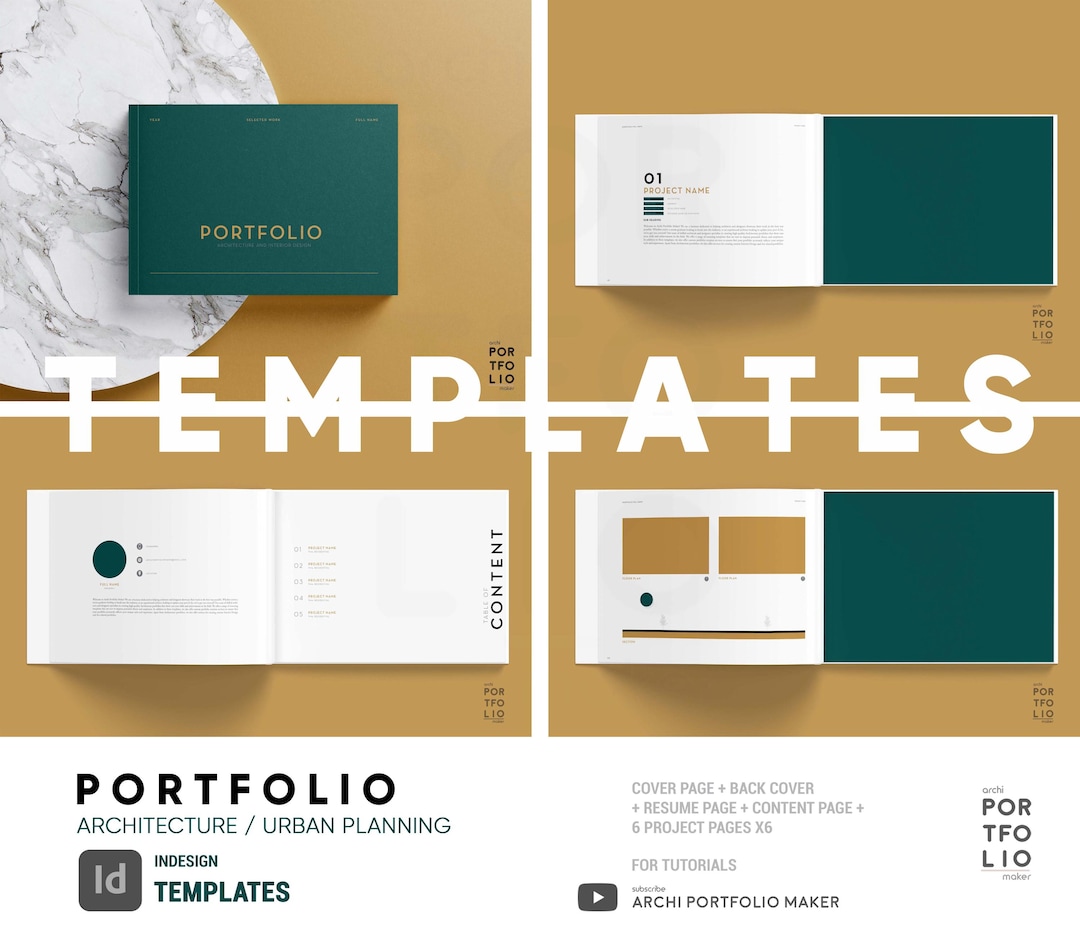 Architectural & Interior Design Portfolio Template 32 - Etsy
