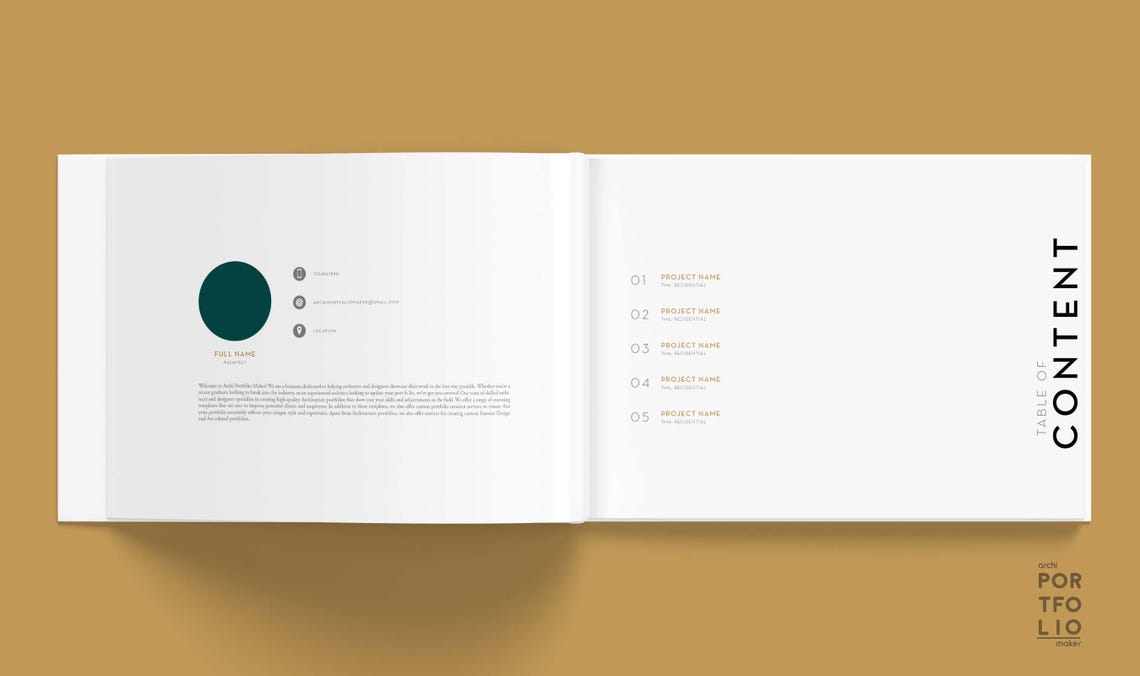 Architectural & Interior Design Portfolio Template 32 - Etsy
