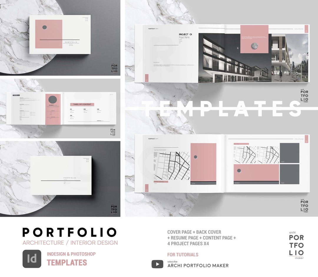 Architectural & Interior Design Portfolio Template 1 - Etsy