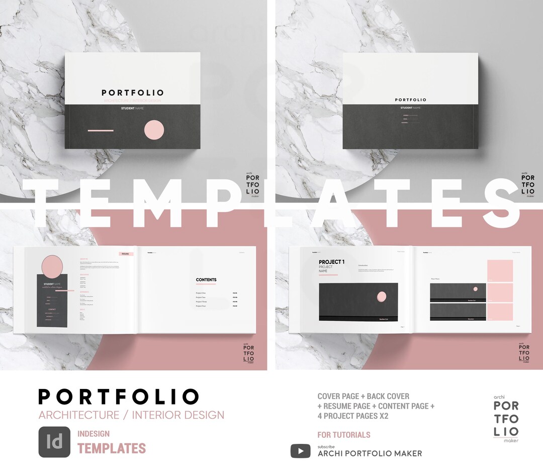 Architectural & Interior Design Portfolio Template 4 - Etsy