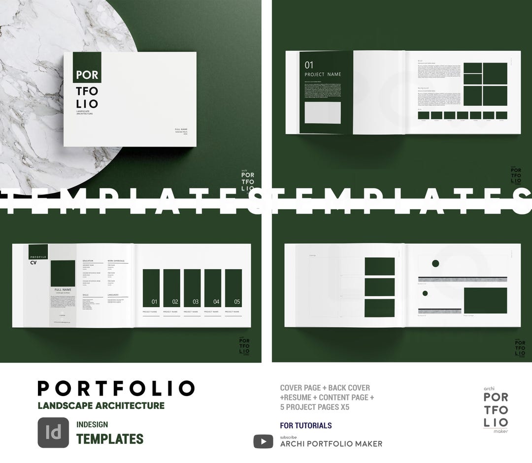 Landscape Architecture Portfolio Template 3 - Etsy