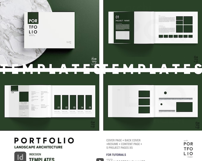 Architecture Portfolio Indesign Template A3 Landscape Format - Etsy Canada