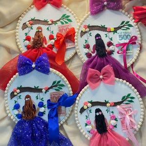 Portamonedas Eid, Sobres Eid para niños, Sobres Eid para dinero, Tarjetas Eid hechas a mano, Portamonedas Eid Mubarak, Regalo para niños con bordado aro