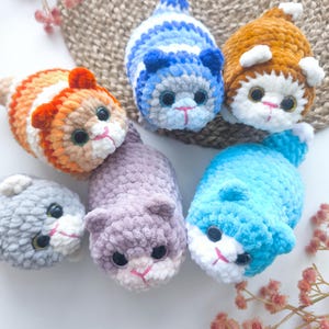 Gehäkelte Katze – KnuddelMiez – kleine Anti-Stress Katze – Handgemachtes Kuscheltier – Amigurumi Cat Plush – Geschenk für Katzenliebhaber afbeelding 4