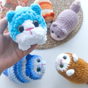 Gehäkelte Katze – KnuddelMiez – kleine Anti-Stress Katze – Handgemachtes Kuscheltier – Amigurumi Cat Plush – Geschenk für Katzenliebhaber afbeelding 6