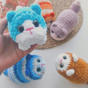 Gehäkelte Katze – KnuddelMiez – kleine Anti-Stress Katze – Handgemachtes Kuscheltier – Amigurumi Cat Plush – Geschenk für Katzenliebhaber afbeelding 3
