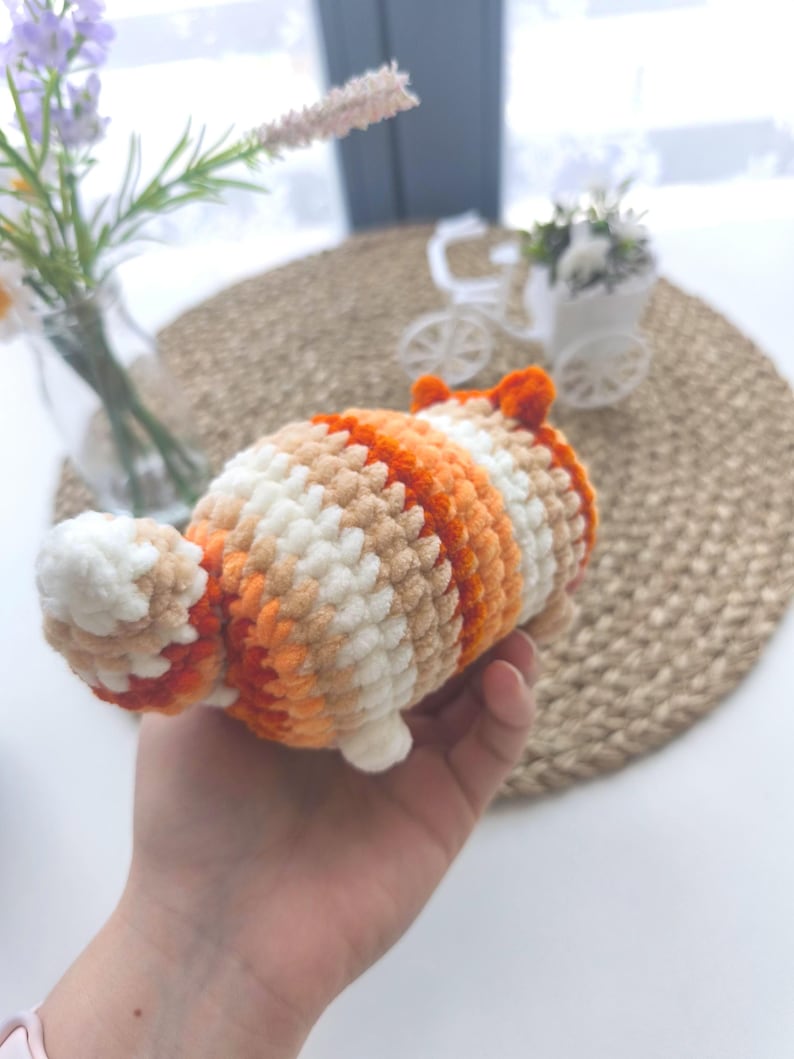 Gehäkelte Katze – KnuddelMiez – kleine Anti-Stress Katze – Handgemachtes Kuscheltier – Amigurumi Cat Plush – Geschenk für Katzenliebhaber afbeelding 9