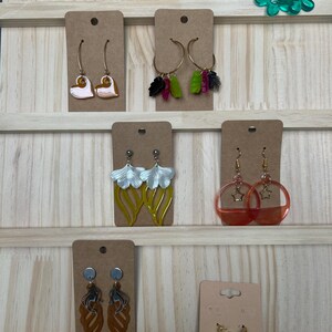 colored resin earrings