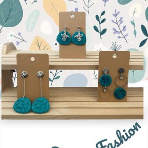 blue fimo earrings