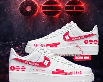 Gira mundial – Zapatillas AF1 V5 de la Gira Mundial BTS 2026, zapatillas personalizadas para fans del Kpop, regalo para ARMY, estilo urbano de edición limitada