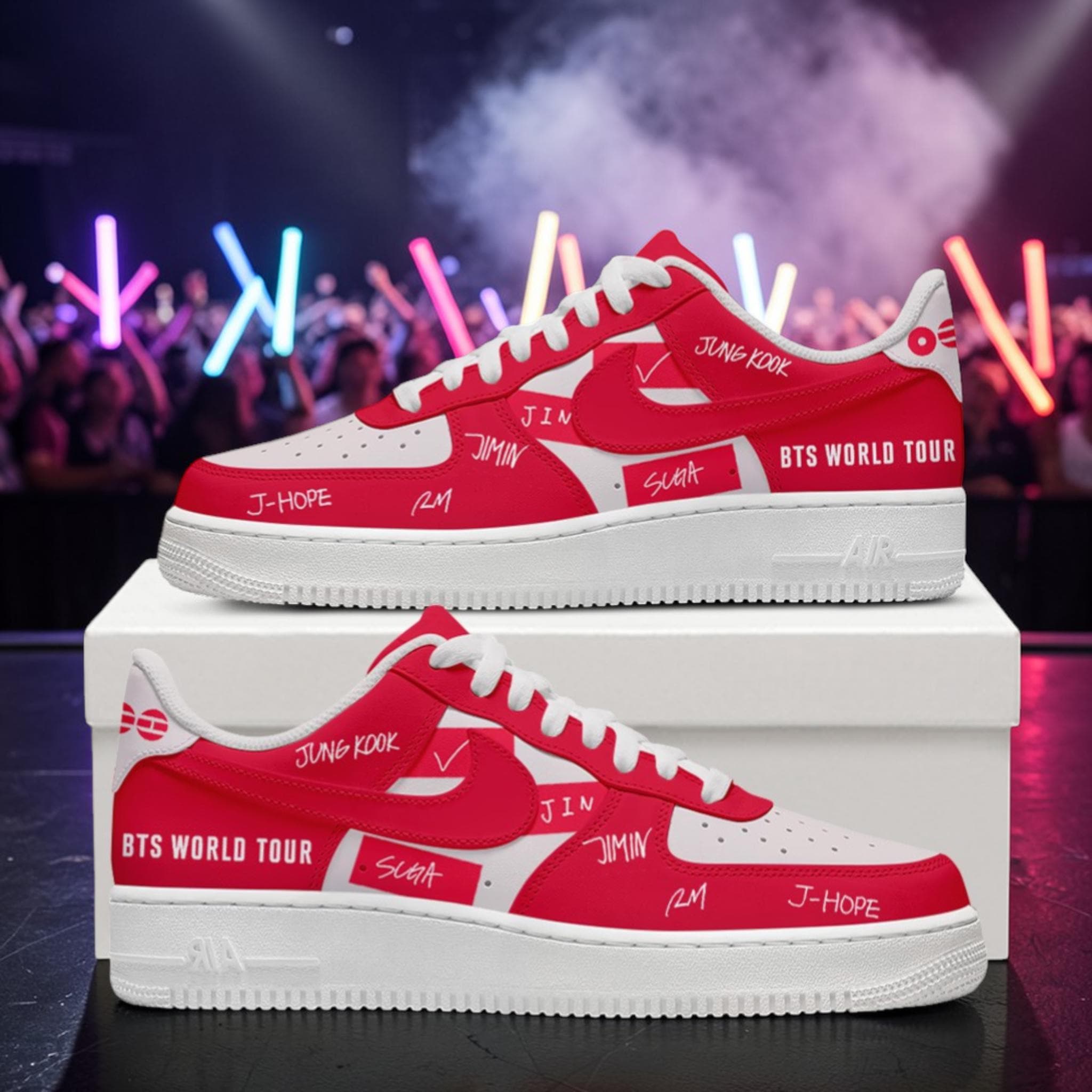 BTS 新品 スニーカー Bts nike air force - Etsy 日本