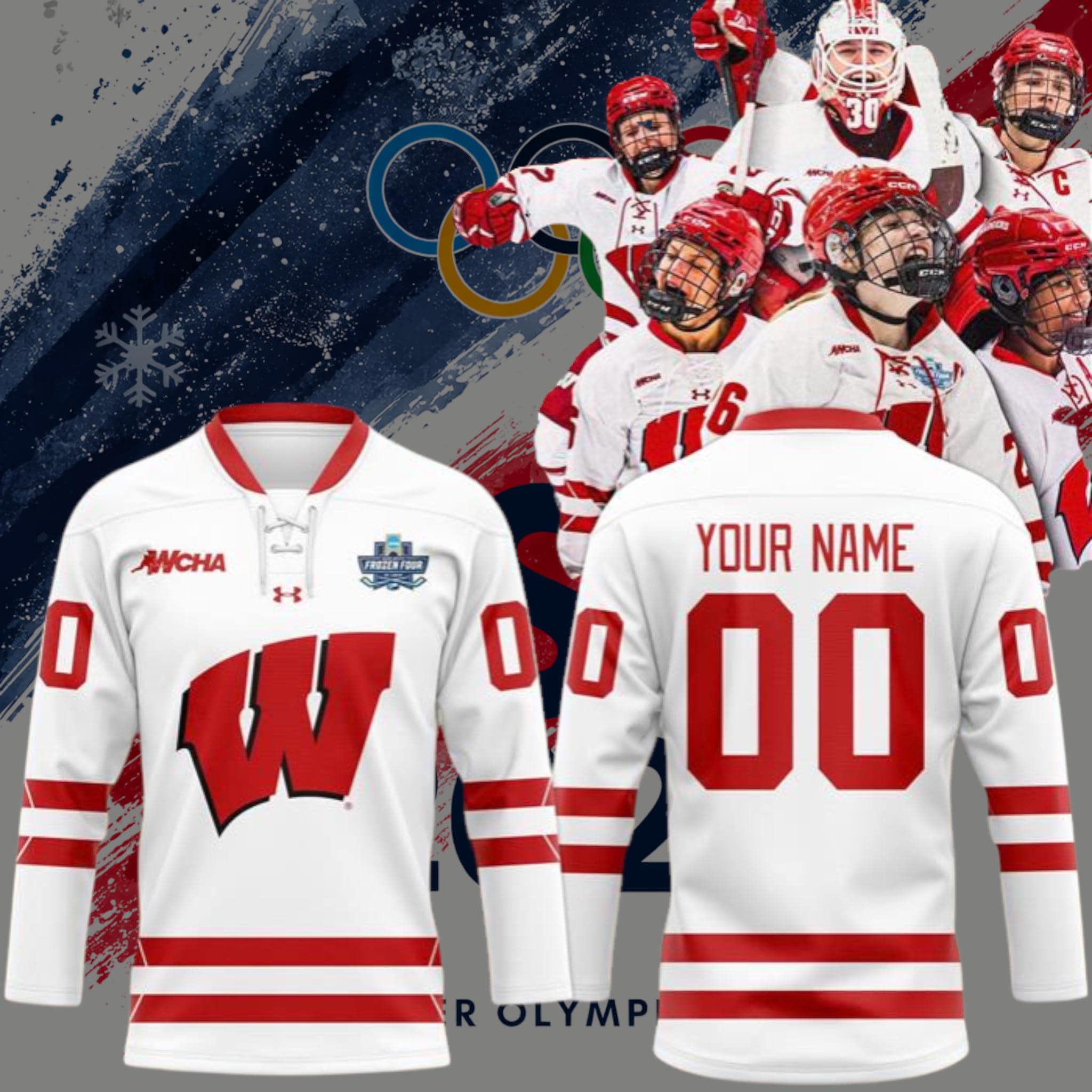 Discover Wisconsins Badge Womens Hockey National Champions Jersey  NCAA Ice Hockey Fan Apparel, Sports Shirt, Gift for Badgers Fans