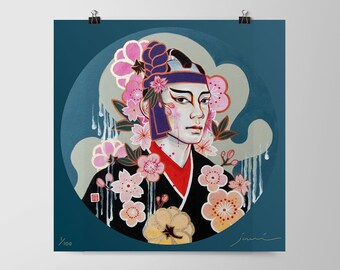 Fights & Fires 「火事と喧嘩」Signed Numbered 100 edition JUURI Japanese Kabuki Mural Print