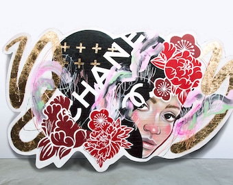 Lala On Chanel | Original Japanese JUURI Pop Art on Wood Cutout