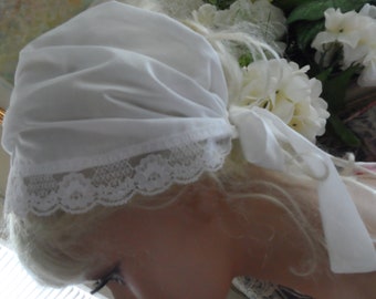 Semi-Sheer White Cotton, Christian Headcovering, Headwrap,Garlands of Grace, Women & girls, Kerchief, Very lightweight