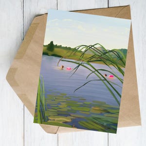 Wilde zwemwenskaart: Lake District Art, Mohawk 324 gsm