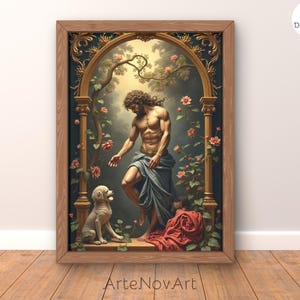 Mythological Digital Art | Classical Greek God Wall Print | Aesthetic Renaissance Inspired Artwork | Digital Download | Mythological Poster