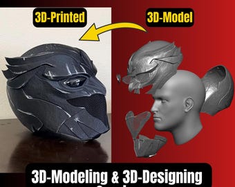 Benutzerdefinierte Cosplay Requisiten & 3D Modelle | Helme, Masken, Rüstung für Comic Con, Anime, LARP | STL, OBJ, 3MF Dateien für den 3D Druck