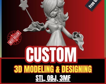 Custom 3D Modeling Service For 3D Printing| 3D Character, 3D Model, 3D Figurine, 3D Sculpting, Miniature & Toys (STL, OBJ, 3MF)